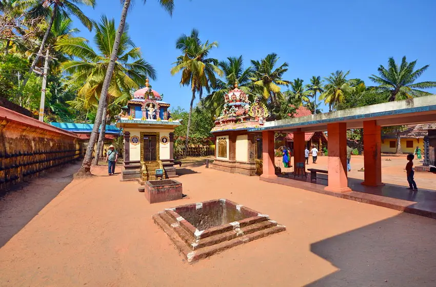 Ananthapura lake temple courtyard and gopuram view