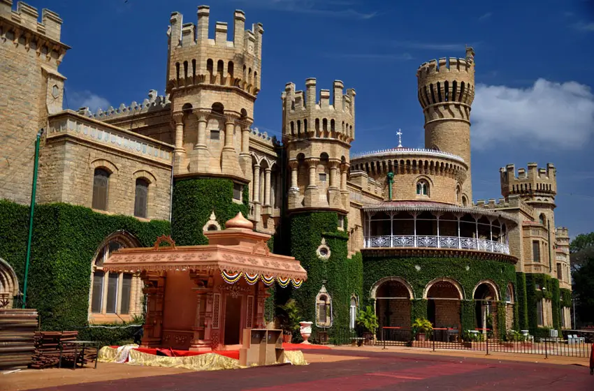 bangalore palace tudor architecture and towers