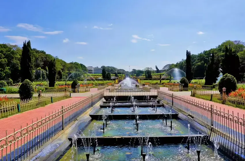 Brindavana gardens terraced fountains and lawns