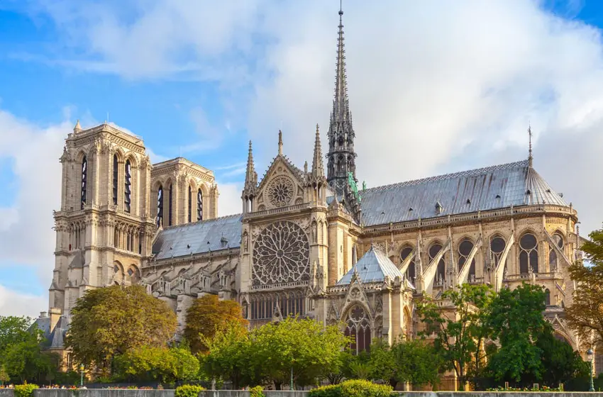 Historic Gothic architecture cathedral building