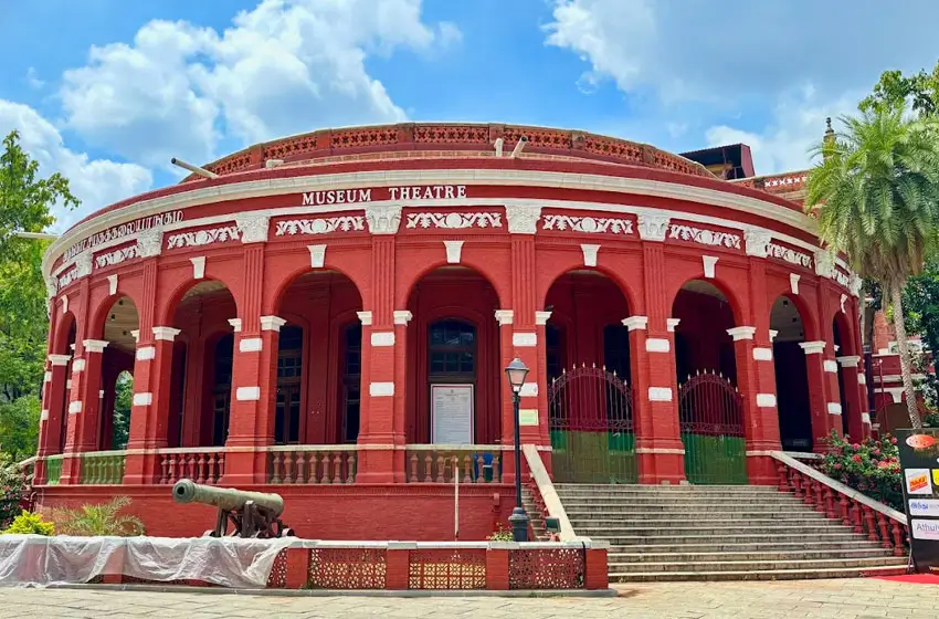 Historic Museum Theatre red brick architecture Chennai