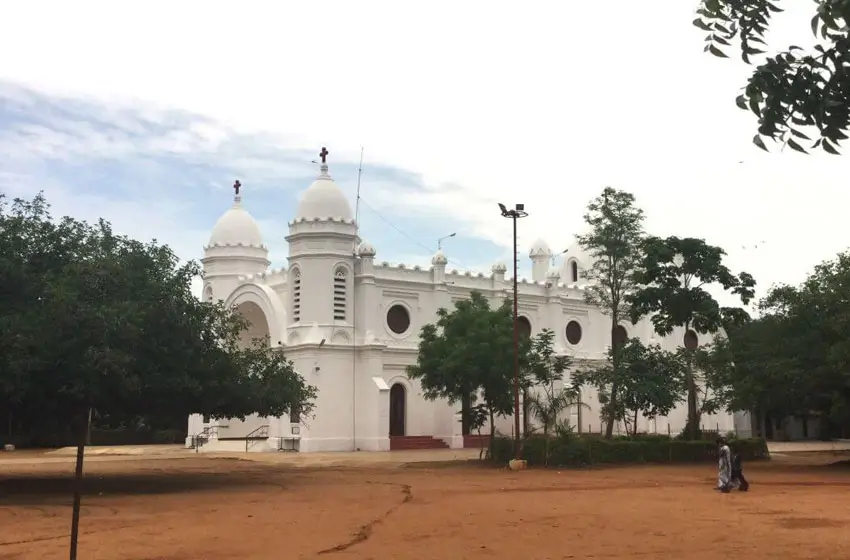 Historic schwartz church white facade