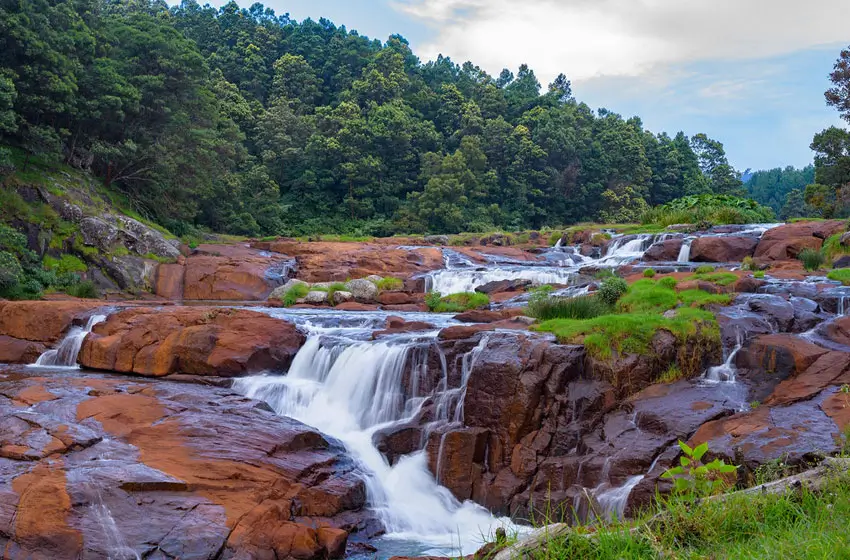 pykara waterfalls cascading stream and rocks