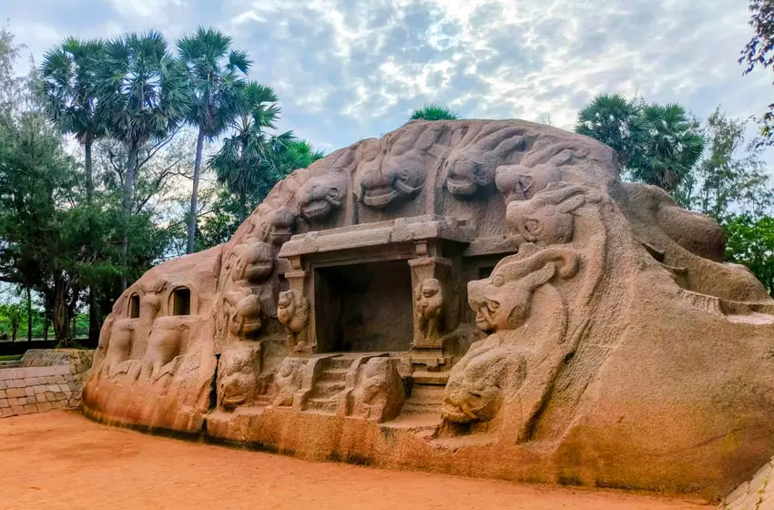 Tiger Cave rock cut shrine Mahabalipuram