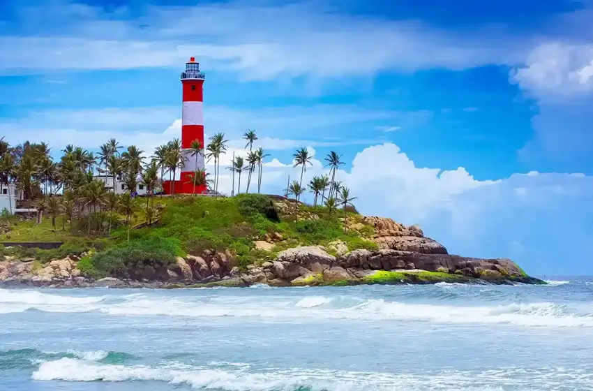 Vizhinjam lighthouse kovalam coastal cliff view